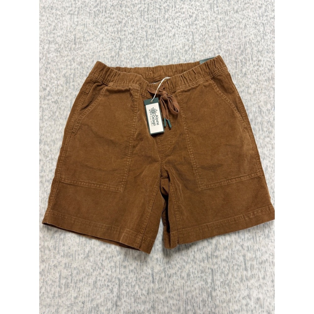 Alpine Design Mens Mad Hike Cord Shorts Roasted Coffee Brown 7 Inch Inseam XL
